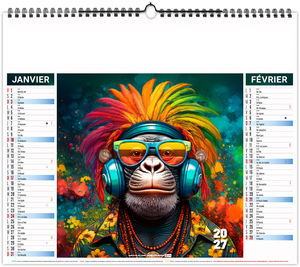 Calendrier illustré personnalisable Fresque 2027 7