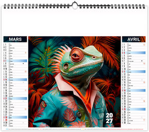 Calendrier illustré personnalisable Fresque 2027 8
