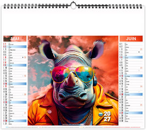 Calendrier illustré personnalisable Fresque 2027 9