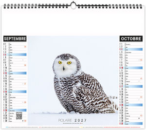 Calendrier illustré personnalisable Neige 2027 11
