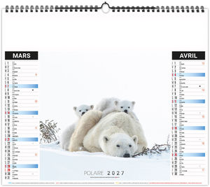 Calendrier illustré personnalisable Neige 2027 8
