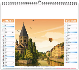 Calendrier illustré personnalisable Néo Rétro 2027 7