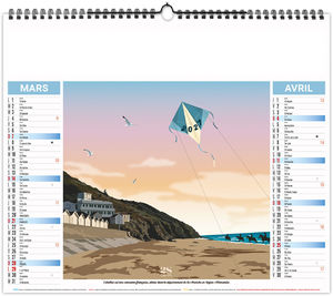 Calendrier illustré personnalisable Néo Rétro 2027 8