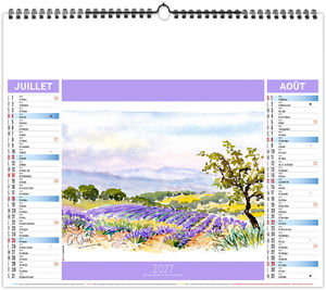 Calendrier illustré personnalisable Provence 2027 10