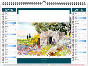Calendrier illustré personnalisable Provence 2027 2
