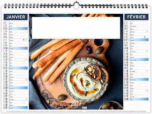 Calendrier illustré personnalisable Recettes 2027 1