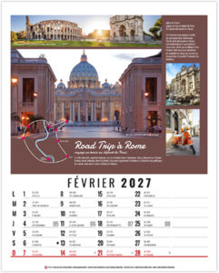 Calendrier illustré personnalisable Romain 2027 2