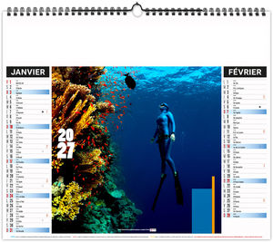 Calendrier illustré personnalisable Sports 2027 7