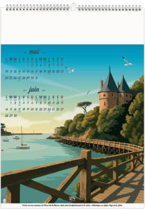 Calendrier illustré personnalisable Tour de France Vintage 2027 4