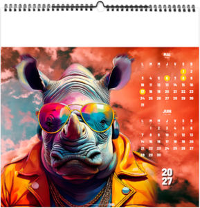 Calendrier illustré personnalisable Zanimos Pop'Art 2027 4