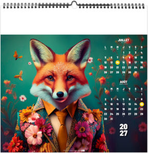Calendrier illustré personnalisable Zanimos Pop'Art 2027 5