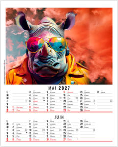 Calendrier illustré personnalisable Zoé 2027 3