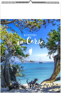 Calendrier illustré personnalisé Bienvenue en Corse 2027 1