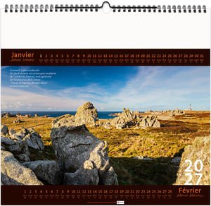 Calendrier illustré personnalisé Bretagne d'Île en Île 2027 2