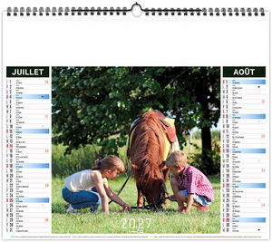 Calendrier illustré personnalisé Copains 2027 10