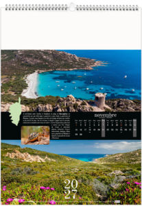 Calendrier illustré personnalisé Corsica 2027 12