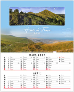 Calendrier illustré personnalisé En France 2027 2
