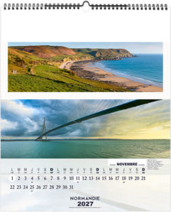 Calendrier illustré personnalisé La France Panoramique 2027 12
