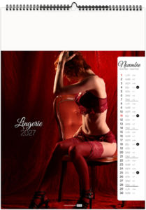 Calendrier illustré personnalisé Lingerie 2027 12