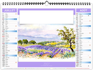 Calendrier illustré personnalisé Provence 2027 4