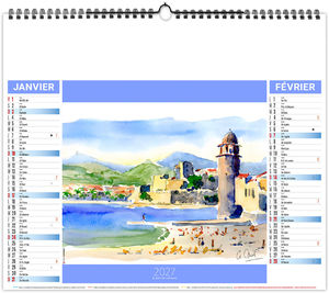 Calendrier illustré personnalisé Provence 2027 7
