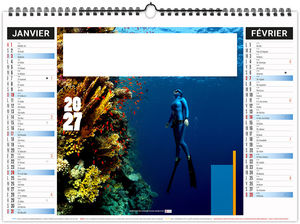 Calendrier illustré personnalisé Sports 2027 1