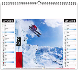 Calendrier illustré personnalisé Sports 2027 12