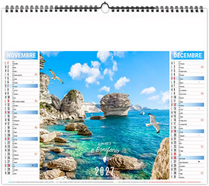 Calendrier illustré publicitaire Corse 2027 12