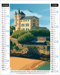 Calendrier illustré publicitaire Diane 2027 5