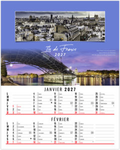 Calendrier illustré publicitaire En France 2027 1