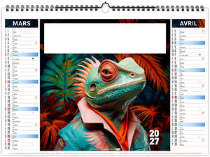 Calendrier illustré publicitaire Fresque 2027 2