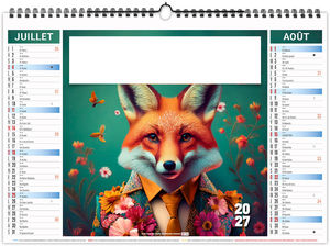 Calendrier illustré publicitaire Fresque 2027 4