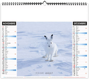 Calendrier illustré publicitaire Neige 2027 12