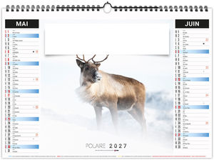 Calendrier illustré publicitaire Neige 2027 3