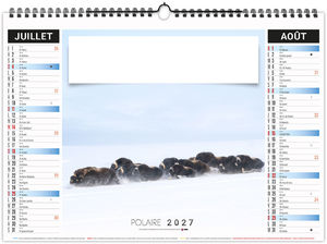 Calendrier illustré publicitaire Neige 2027 4