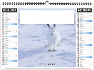 Calendrier illustré publicitaire Neige 2027 6