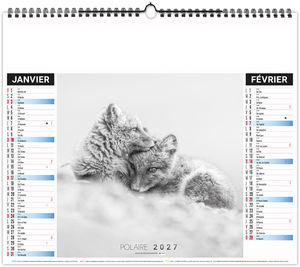 Calendrier illustré publicitaire Neige 2027 7