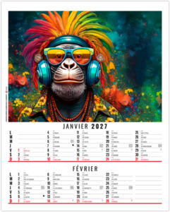 Calendrier illustré publicitaire Zoé 2027 1