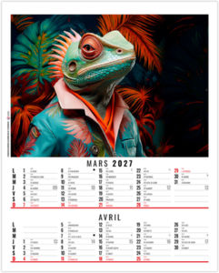 Calendrier illustré publicitaire Zoé 2027 2