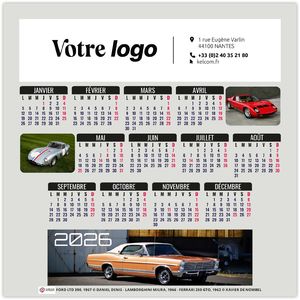 Calendrier mag design car 2026 2