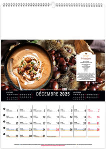 Calendrier mural couleurs cuisine 2026 11