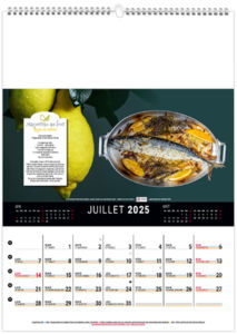 Calendrier mural couleurs cuisine 2026 6