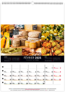 Calendrier mural couleurs marché 2026 1