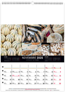 Calendrier mural couleurs marché 2026 10