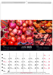 Calendrier mural couleurs marché 2026 5