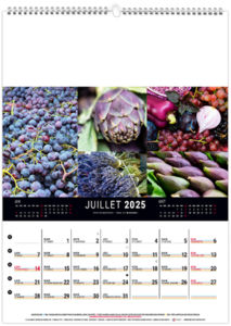 Calendrier mural couleurs marché 2026 6