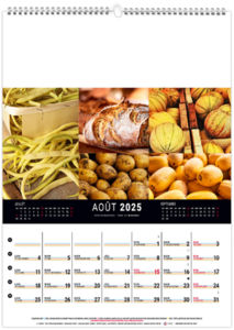 Calendrier mural couleurs marché 2026 7