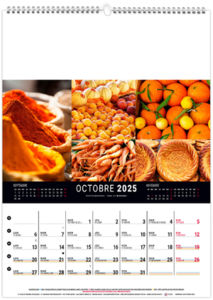 Calendrier mural couleurs marché 2026 9