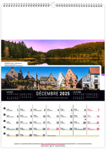 Calendrier mural france panoramique 2026 11