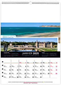 Calendrier mural france panoramique 2026
